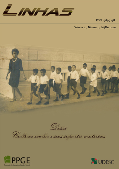 					Ver Vol. 11 Núm. 2 (2010): CULTURA ESCOLAR E SEUS SUPORTES MATERIAIS
				