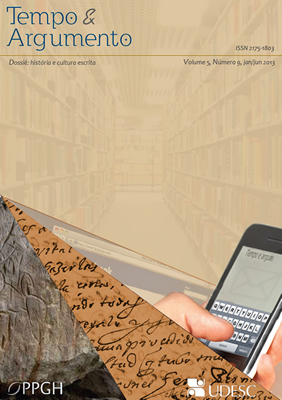 					Visualizar v. 5 n. 9 (2013): História e Cultura Escrita
				