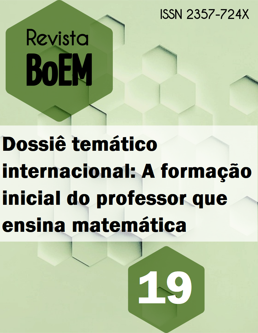 					Visualizar v. 10 n. 19 (2022): Dossiê Temático Internacional: A formação inicial do professor que ensina Matemática
				